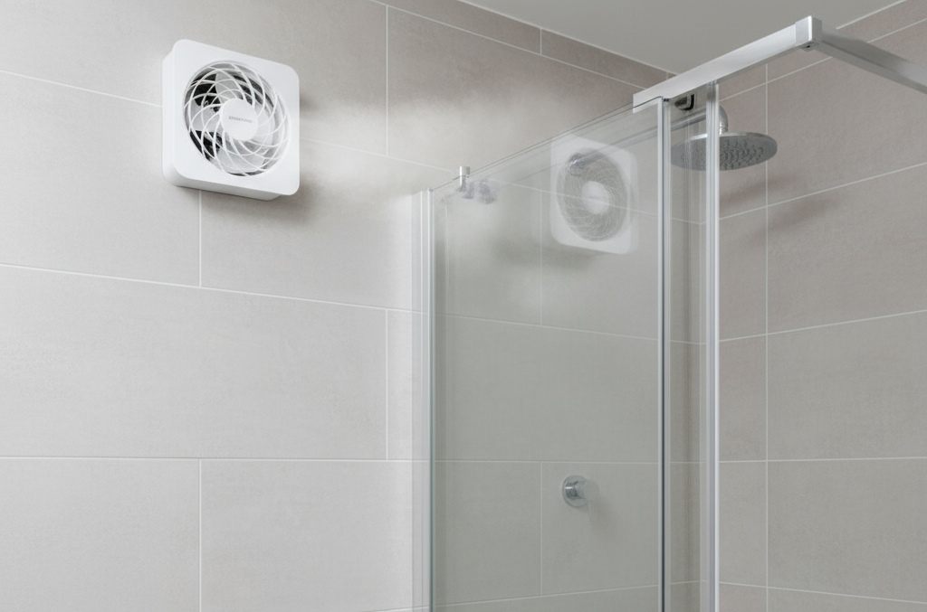 A modern, quiet bathroom extractor fan
